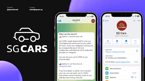 Telequotes started with SG Cars – Our Telegram Channel and Bot